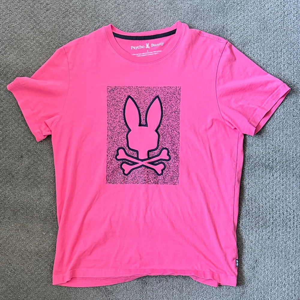 Psycho Bunny Pink Short Sleeve Logo Tee